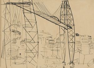 Raoul Dufy : Le pont de fer  Marseilles  - Asta Arte Moderna e Contemporanea - Associazione Nazionale - Case d'Asta italiane