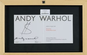 Andy Warhol (After) : Self Portrait Invito  - Asta Arte Moderna e Contemporanea - Associazione Nazionale - Case d'Asta italiane