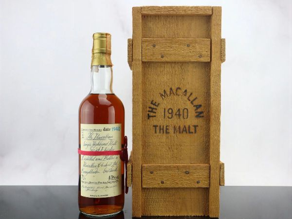 Macallan Red Ribbon 1940  - Asta Spring Spirits - Whisky Rari e da Collezione - Associazione Nazionale - Case d'Asta italiane