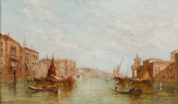 ALFRED POLLENTINE Inghilterra 1836-1890 : The Grand Canal 1876  - Asta Dipinti  - Associazione Nazionale - Case d'Asta italiane