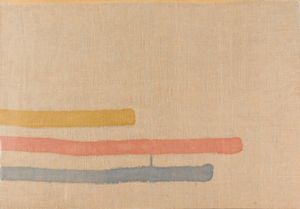GIORGIO GRIFFA TORINO 1936 - Strisce orizzontali a tre colori su tela 1970