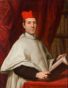 GIORGIO DOMENICO DUPRA' Torino 1689-1770 - Ritratto di Giovan Antonio Guadagni  cardinale dell'ordine degli Scalzi
