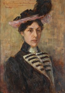 CESARE LAURENTI Venezia 1854-1936 - Ritratto di donna