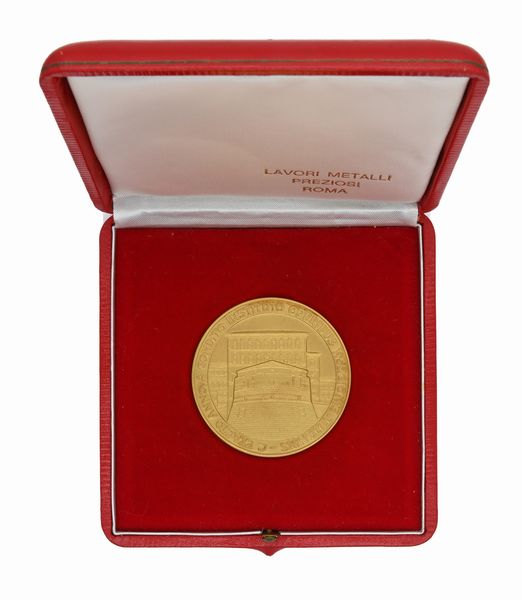 Medaglia Anniversario dello I.O.R. 1987 in oro  - Asta Numismatica - Associazione Nazionale - Case d'Asta italiane