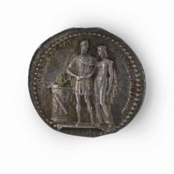 BERTRAND ANDRIEU : Regno di Francia - Napoleone I imperatore dei francesi e re d'Italia - Medaglia in argento per il matrimonio con Maria Luigia d'Austria D/ Teste accollate di Napoleone e Maria Luigia ANDRIEU F. R/ I due sovrani si stringono la mano accanto ad un'ara accesa NAPOLEON EMP ET ROI M LOUISE D'AUTRICHE 1810  - Asta Numismatica - Associazione Nazionale - Case d'Asta italiane