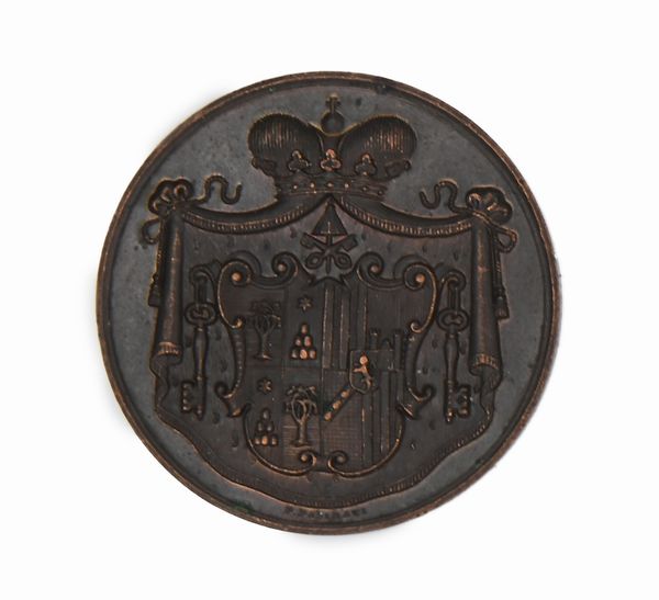 Medaglia in bronzo del Maresciallo del Conclave Sede Vacante 1914  - Asta Numismatica - Associazione Nazionale - Case d'Asta italiane