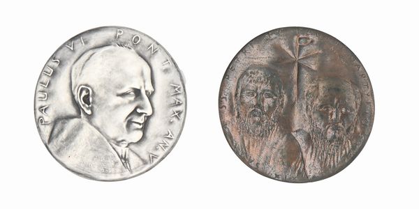 1 Medaglia in argento e 1 Medaglia in bronzo Paolo VI  - Asta Numismatica - Associazione Nazionale - Case d'Asta italiane