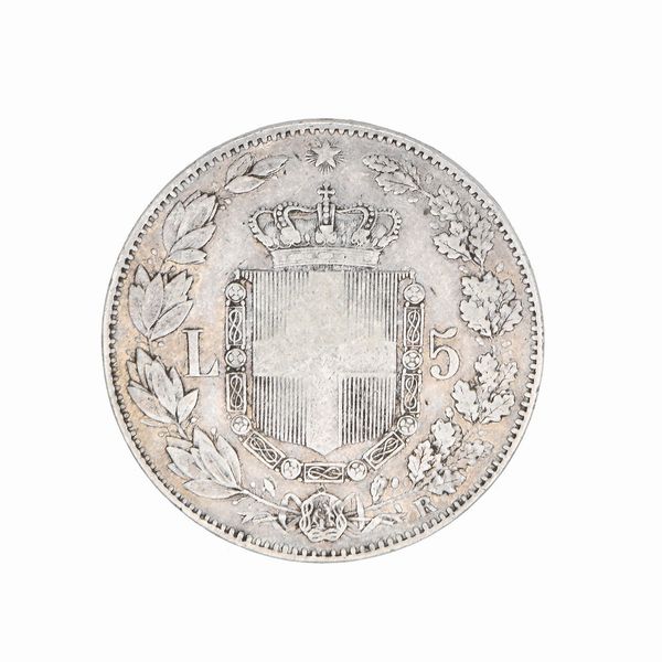 5 lire 1879 II° Tipo Umberto I Regno d'Italia  - Asta Numismatica - Associazione Nazionale - Case d'Asta italiane