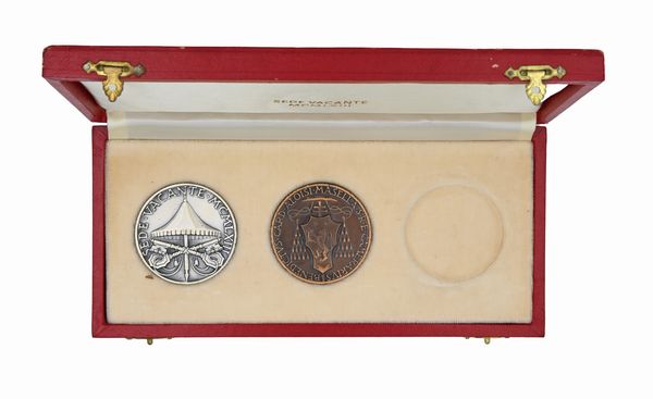 Dittico ufficiale Sede Vacante 1963 Città del Vaticano: argento e bronzo  - Asta Numismatica - Associazione Nazionale - Case d'Asta italiane