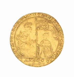 Osella in oro da 4 zecchini, Alvise Mocenigo, anno V, Venezia  - Asta Numismatica - Associazione Nazionale - Case d'Asta italiane