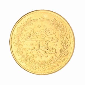 500 piastre Turchia  - Asta Numismatica - Associazione Nazionale - Case d'Asta italiane