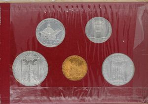 Serie divisionale: 1 Lira, 2, 5, 10 e 100 Lire 1950 Pio XII Città del Vaticano  - Asta Numismatica - Associazione Nazionale - Case d'Asta italiane