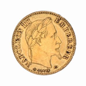 10 franchi 1868 Parigi Napoleone III Regno di Francia  - Asta Numismatica - Associazione Nazionale - Case d'Asta italiane