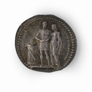 BERTRAND ANDRIEU : Regno di Francia - Napoleone I imperatore dei francesi e re d'Italia - Medaglia in argento per il matrimonio con Maria Luigia d'Austria D/ Teste accollate di Napoleone e Maria Luigia ANDRIEU F. R/ I due sovrani si stringono la mano accanto ad un'ara accesa NAPOLEON EMP ET ROI M LOUISE D'AUTRICHE 1810  - Asta Numismatica - Associazione Nazionale - Case d'Asta italiane