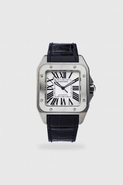 CARTIER : Mod. Santos 100 XL  ref. 2656  anno 2005  - Asta Orologi  - Associazione Nazionale - Case d'Asta italiane