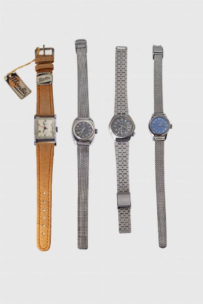 LOTTO DI QUATTRO OROLOGI LADY : Mod. Lady dress Watch  anni '70  - Asta Orologi  - Associazione Nazionale - Case d'Asta italiane