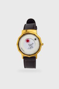 Anonimo - Diam. 32 mm Cassa dorata di forma con fondello in acciaio. Quadrante bitonale bianco. Movimento al quarzo. Orologio  [..]