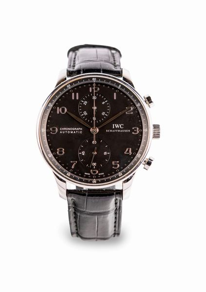 IWC Portuguese Chronograph Automatic Orologio da polso cronografo automatico da uomo in acciaio  - Asta Importanti Gioielli e Orologi da polso e da tasca - Associazione Nazionale - Case d'Asta italiane