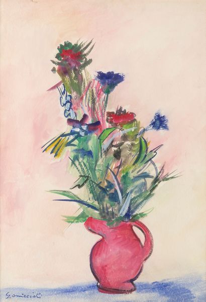 Giovanni Omiccioli : Vaso di fiori  - Asta Arte Moderna e Contemporanea - Associazione Nazionale - Case d'Asta italiane