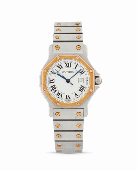 CARTIER : Santos Octagon 2966  - Asta Orologi - Associazione Nazionale - Case d'Asta italiane