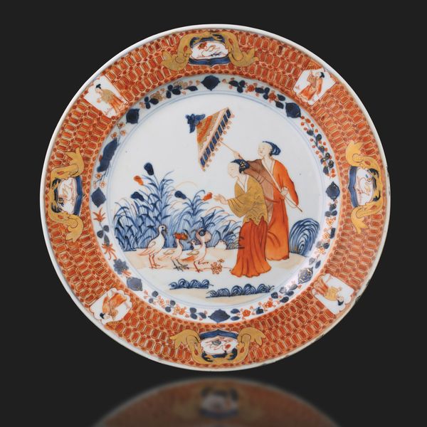 Piatto in porcellana Imari, Cornelis Pronk, Cina, Dinastia Qing, epoca Qianlong, XVIII secolo  - Asta Fine Asian Works of Art - Associazione Nazionale - Case d'Asta italiane