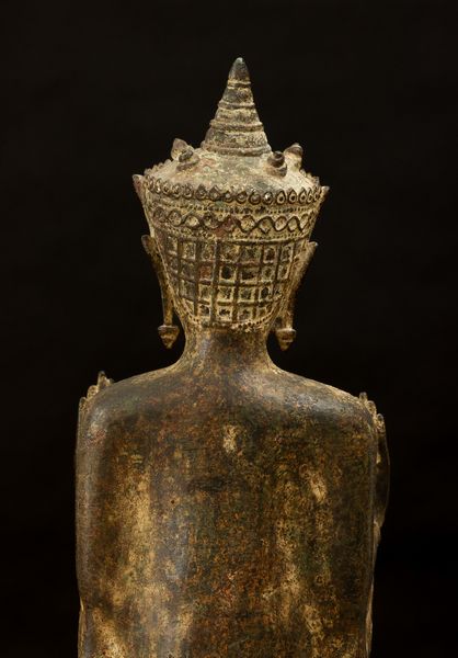 Figura di Buddha stante in bronzo con tracce di doratura, Thailandia, XIX secolo, periodo Ayutthaya   (1351-1767)  - Asta Fine Asian Works of Art - Associazione Nazionale - Case d'Asta italiane