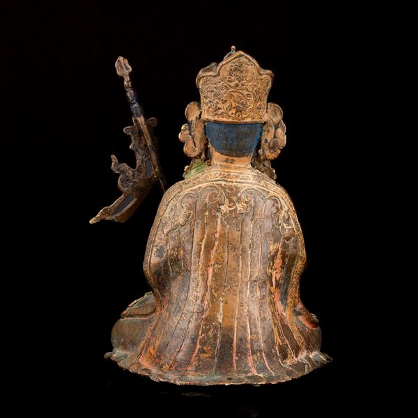 Importante e rara figura di Padmasambhava in rame parzialmente dorato, Tibet, XV - XVI secolo  - Asta Fine Asian Works of Art - Associazione Nazionale - Case d'Asta italiane