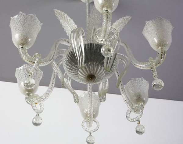 BAROVIER & TOSO : Lampada a sospensione a sei luci, Murano  - Asta Asta 458 | DESIGN E ARTI DECORATIVE DEL NOVECENTO Online - Associazione Nazionale - Case d'Asta italiane