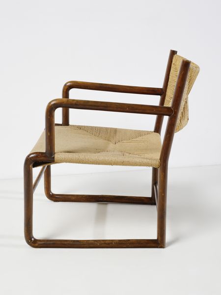 RAMBALDI EMANUELE  (1903 - 1968) : Coppia di poltroncine esecuzione ditta Chiappe, Chiavari  - Asta Asta 458 | DESIGN E ARTI DECORATIVE DEL NOVECENTO Online - Associazione Nazionale - Case d'Asta italiane