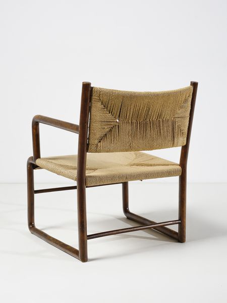 RAMBALDI EMANUELE  (1903 - 1968) : Coppia di poltroncine esecuzione ditta Chiappe, Chiavari  - Asta Asta 458 | DESIGN E ARTI DECORATIVE DEL NOVECENTO Online - Associazione Nazionale - Case d'Asta italiane