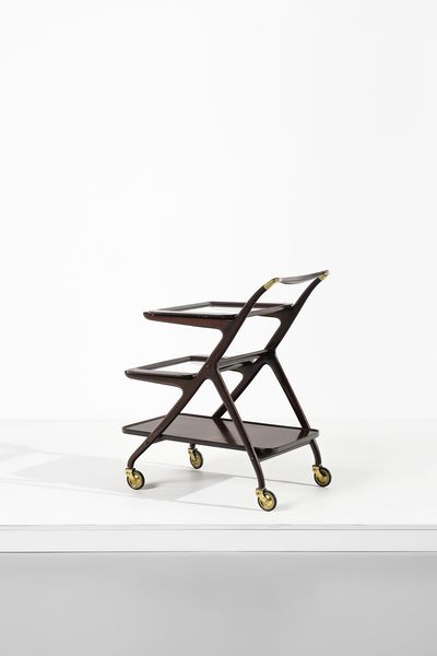 PARISI ICO (1916 - 1996) : Carrello con vassoi asportabili mod. 65 per Angelo De Baggis, Can  - Asta Asta 458 | DESIGN E ARTI DECORATIVE DEL NOVECENTO Online - Associazione Nazionale - Case d'Asta italiane