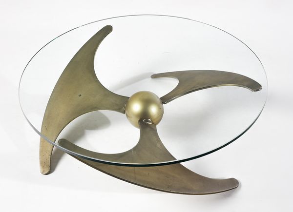 CAMPANINI LUCIANO : Tavolo da salotto ad altezza variabile mod. Propeller per Cama, Italia  - Asta Asta 458 | DESIGN E ARTI DECORATIVE DEL NOVECENTO Online - Associazione Nazionale - Case d'Asta italiane