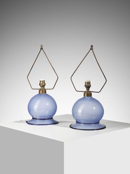 FRATELLI TOSO : attribuito. Coppia di lampade da tavolo  - Asta Asta 458 | DESIGN E ARTI DECORATIVE DEL NOVECENTO Online - Associazione Nazionale - Case d'Asta italiane