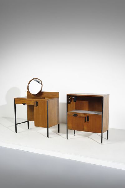 PARISI ICO (1916 - 1996) : Mobile toilette e mobile comodino per camera da letto Positano per M.I.M., Roma  - Asta Asta 458 | DESIGN E ARTI DECORATIVE DEL NOVECENTO Online - Associazione Nazionale - Case d'Asta italiane