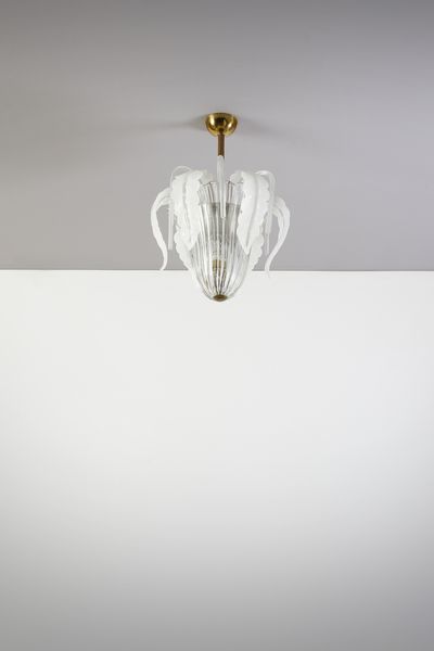 MANIFATTURA MURANESE : Lampada a sospensione  - Asta Asta 458 | DESIGN E ARTI DECORATIVE DEL NOVECENTO Online - Associazione Nazionale - Case d'Asta italiane