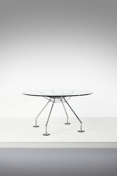 NORMAN FOSTER  (n. 1935) : Tavolo della serie Nomos per Tecno, Varedo  - Asta Asta 458 | DESIGN E ARTI DECORATIVE DEL NOVECENTO Online - Associazione Nazionale - Case d'Asta italiane