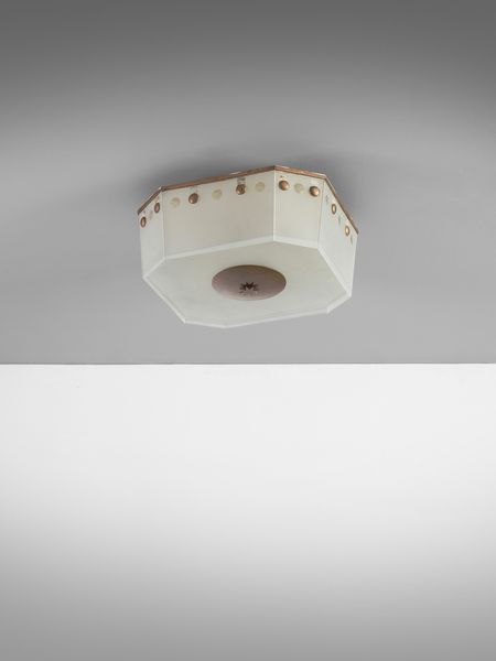 MANIFATTURA ITALIANA : Lampada a plafone  - Asta Asta 458 | DESIGN E ARTI DECORATIVE DEL NOVECENTO Online - Associazione Nazionale - Case d'Asta italiane