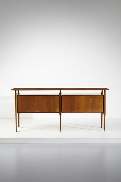 MANIFATTURA ITALIANA : Credenza a due stipi con apertura a ribalta  - Asta Asta 458 | DESIGN E ARTI DECORATIVE DEL NOVECENTO Online - Associazione Nazionale - Case d'Asta italiane