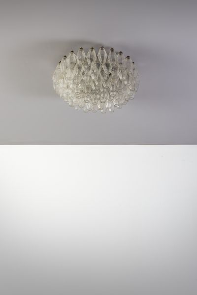 STILNOVO : attribuito. Lampada a plafone  - Asta Asta 458 | DESIGN E ARTI DECORATIVE DEL NOVECENTO Online - Associazione Nazionale - Case d'Asta italiane