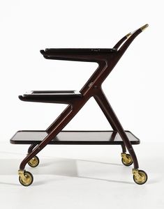 PARISI ICO (1916 - 1996) : Carrello con vassoi asportabili mod. 65 per Angelo De Baggis, Can  - Asta Asta 458 | DESIGN E ARTI DECORATIVE DEL NOVECENTO Online - Associazione Nazionale - Case d'Asta italiane