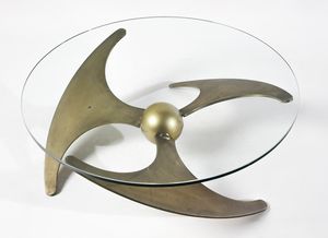 CAMPANINI LUCIANO : Tavolo da salotto ad altezza variabile mod. Propeller per Cama, Italia  - Asta Asta 458 | DESIGN E ARTI DECORATIVE DEL NOVECENTO Online - Associazione Nazionale - Case d'Asta italiane