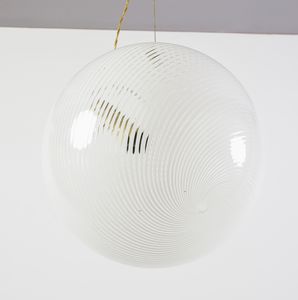 MANIFATTURA MURANESE : Lampada a sospensione  - Asta Asta 458 | DESIGN E ARTI DECORATIVE DEL NOVECENTO Online - Associazione Nazionale - Case d'Asta italiane