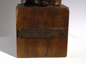 SARTORI AMLETO (1915 - 1962) : Il poeta cognac Scultura, Padova  - Asta Asta 458 | DESIGN E ARTI DECORATIVE DEL NOVECENTO Online - Associazione Nazionale - Case d'Asta italiane