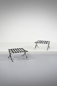 MIES VAN DER ROHE LUDWIG (1886 - 1969) : Coppia di poggiapiedi della serie Barcelona per Knoll International, USA  - Asta Asta 458 | DESIGN E ARTI DECORATIVE DEL NOVECENTO Online - Associazione Nazionale - Case d'Asta italiane