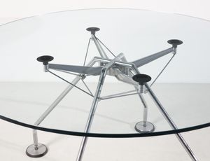 NORMAN FOSTER  (n. 1935) : Tavolo della serie Nomos per Tecno, Varedo  - Asta Asta 458 | DESIGN E ARTI DECORATIVE DEL NOVECENTO Online - Associazione Nazionale - Case d'Asta italiane