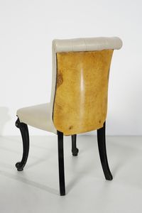 HARRY & LOU EPSTEIN : Quattro sedie e due capotavola con gambe anteriori e braccioli mossi e decorati a volute  - Asta Asta 458 | DESIGN E ARTI DECORATIVE DEL NOVECENTO Online - Associazione Nazionale - Case d'Asta italiane