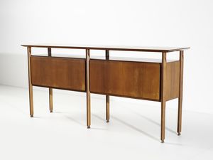 MANIFATTURA ITALIANA : Credenza a due stipi con apertura a ribalta  - Asta Asta 458 | DESIGN E ARTI DECORATIVE DEL NOVECENTO Online - Associazione Nazionale - Case d'Asta italiane