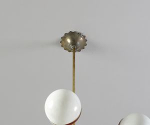 BROTTO ANGELO (1914 - 2002) : Lampada a sospensione a sei luci per Esperia, Poggibonsi  - Asta Asta 458 | DESIGN E ARTI DECORATIVE DEL NOVECENTO Online - Associazione Nazionale - Case d'Asta italiane