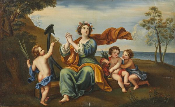 ARTISTA FRANCESE DEL XVIII SECOLO : Allegoria della Speranza  - Asta Asta 460 | ARTE ANTICA E DEL XIX SECOLO - Da una dimora veneta e altre committenze Tradizionale - Associazione Nazionale - Case d'Asta italiane