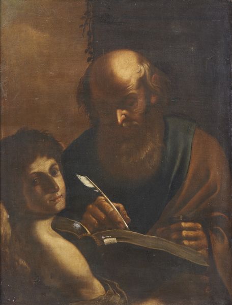 GIOVANNI FRANCESCO BARBIERI, IL GUERCINO (1591-1666) : Ambito di. San Matteo Evangelista  - Asta Asta 460 | ARTE ANTICA E DEL XIX SECOLO - Da una dimora veneta e altre committenze Tradizionale - Associazione Nazionale - Case d'Asta italiane